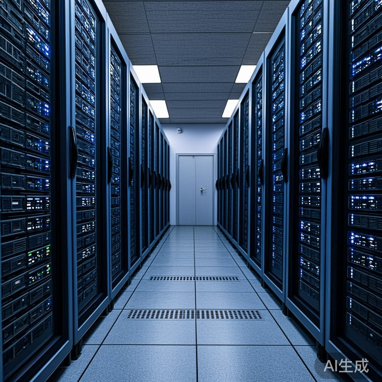 服务器机房里无尽相同的机架