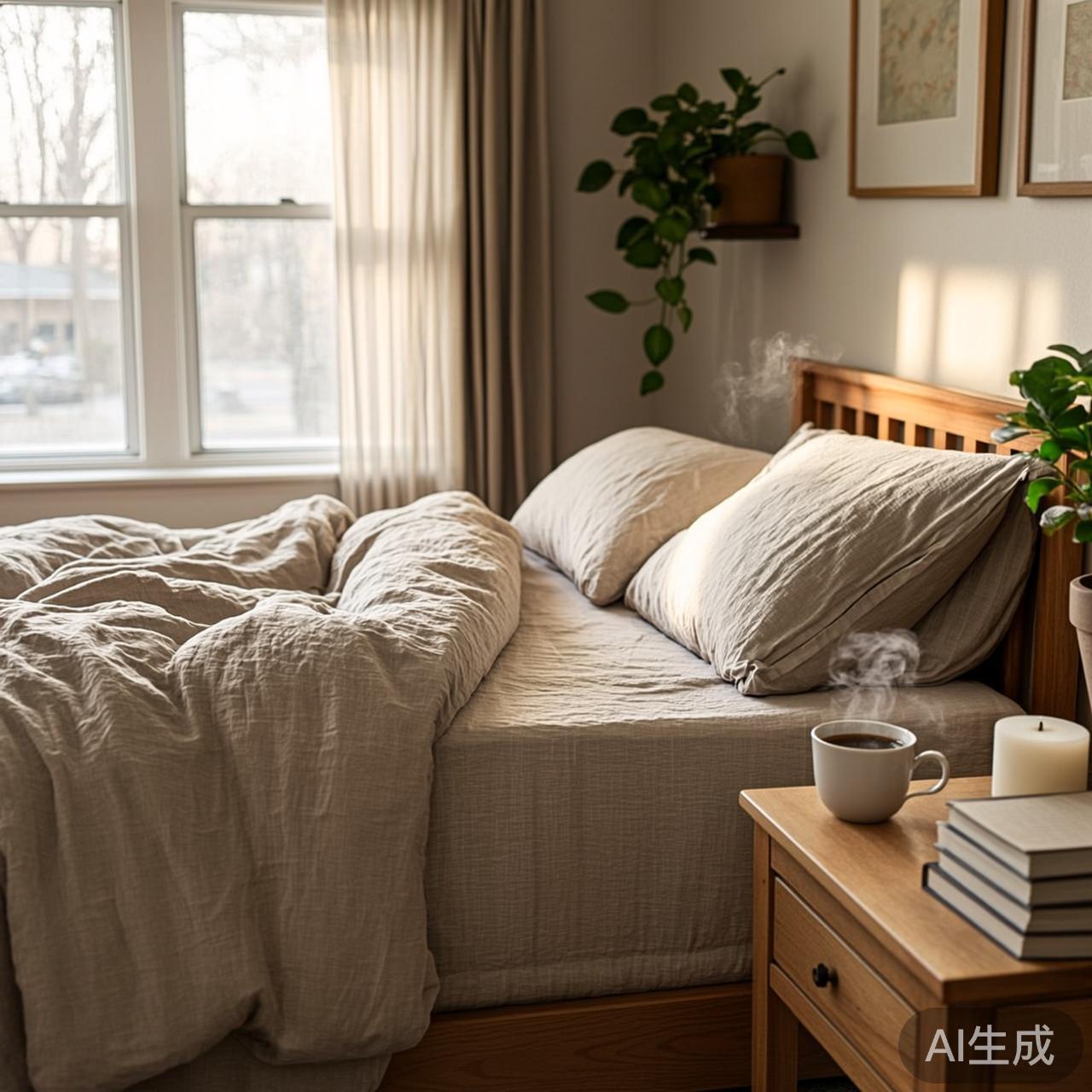阳光洒进房间